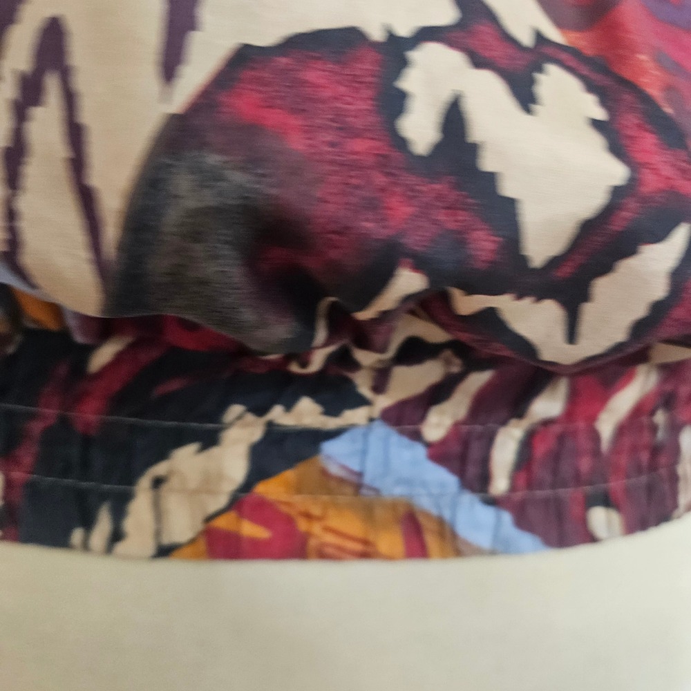 East West Silks Animal Print Patchwork Silk Bomber Jacket Large Red Boho Vintage - Picture 3 of 13